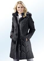 Kurzmantel mit abnehmbarer Kapuze 