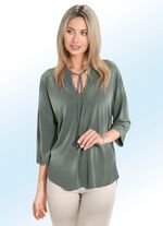 Shirt mit Bindeband  KHAKI