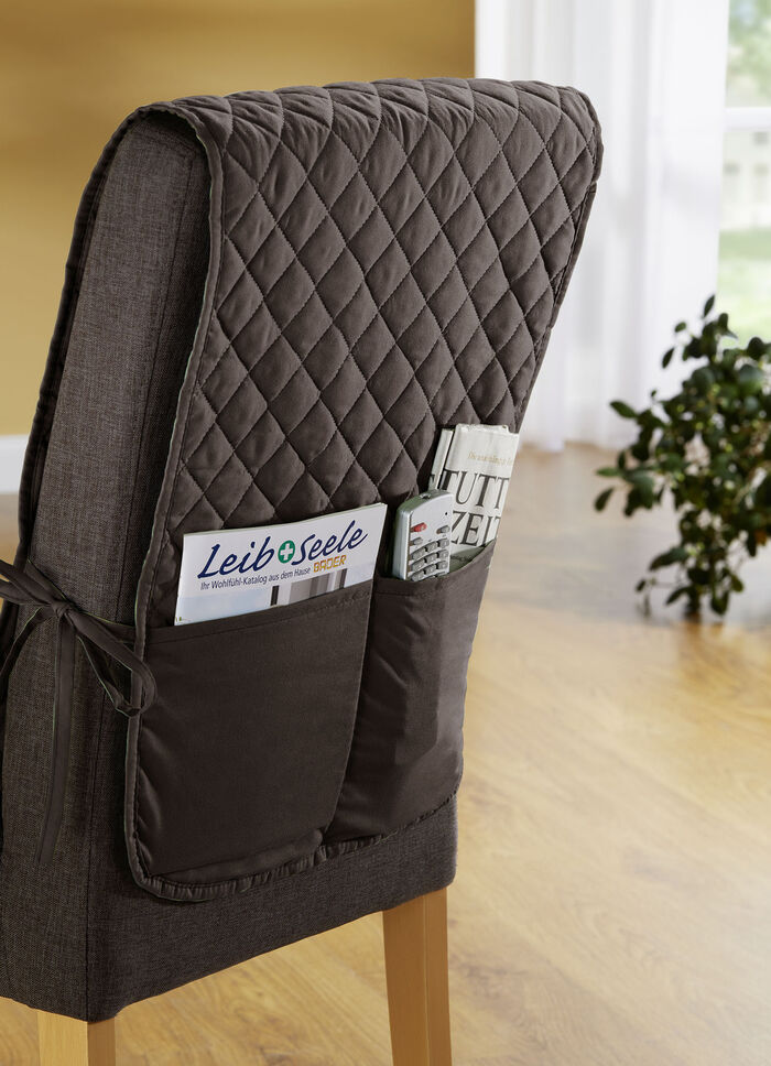 Stuhlhusse mit Taschen und Bandeinfassung BRAUN