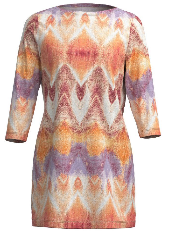 Strick-Tunika in bedrucktem Feinstrick 