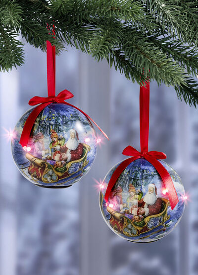 Batteriebetriebene LED-Kugeln  2er-Set 