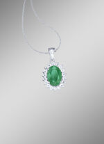 Anhänger mit Smaragd und Weisstopas 