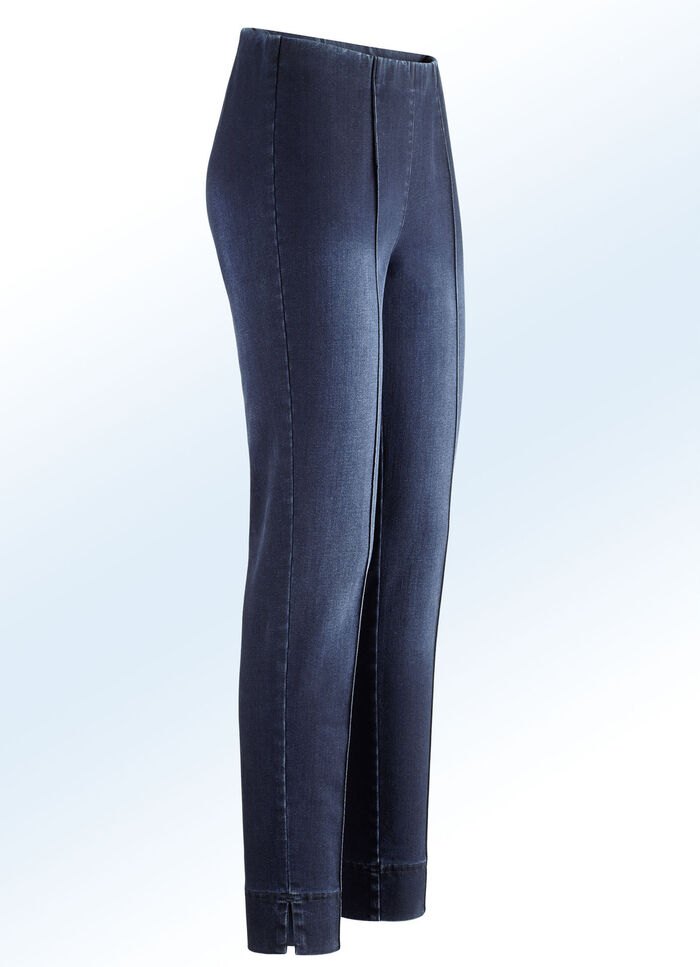 Knöchellange Jeans in Schlupfform DUNKELBLAU