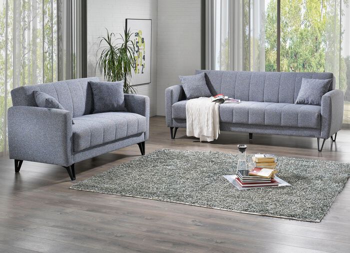 Moderne Polsterm&ouml;bel mit Kippfunktion GRAU