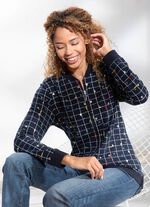 Blusenjacke mit Rippenstrick 