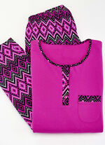 Zweierpack Pyjamas mit Brusttasche und Knopfleiste 1X PINK,1X BLAU
