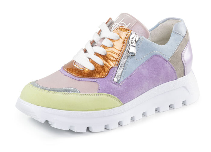 Waldläufer, trendige Damen-Sneaker, Weite H, mit herausnehmbarem Fussbett MULTICOLOR