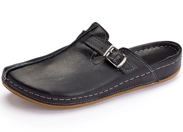 Andrea Conti Clog aus weichem Nappaleder SCHWARZ