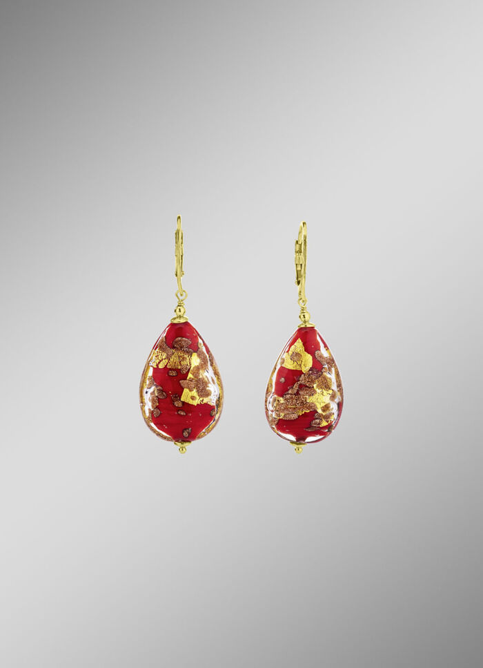 Ohrringe mit Muranoglas-Perlen 