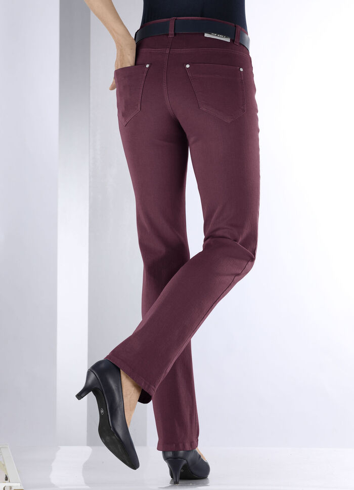 Magic-Jeans in 5-Pocket-Form BORDEAUX