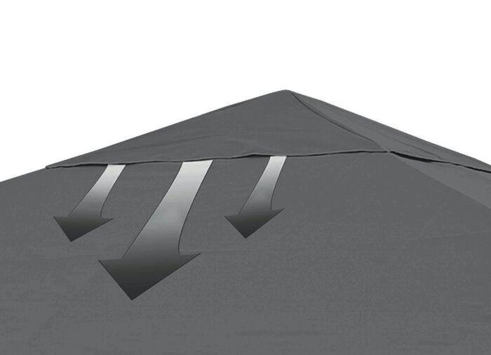 Pavillon mit Gestell aus pulverbeschichtetem Stahl 