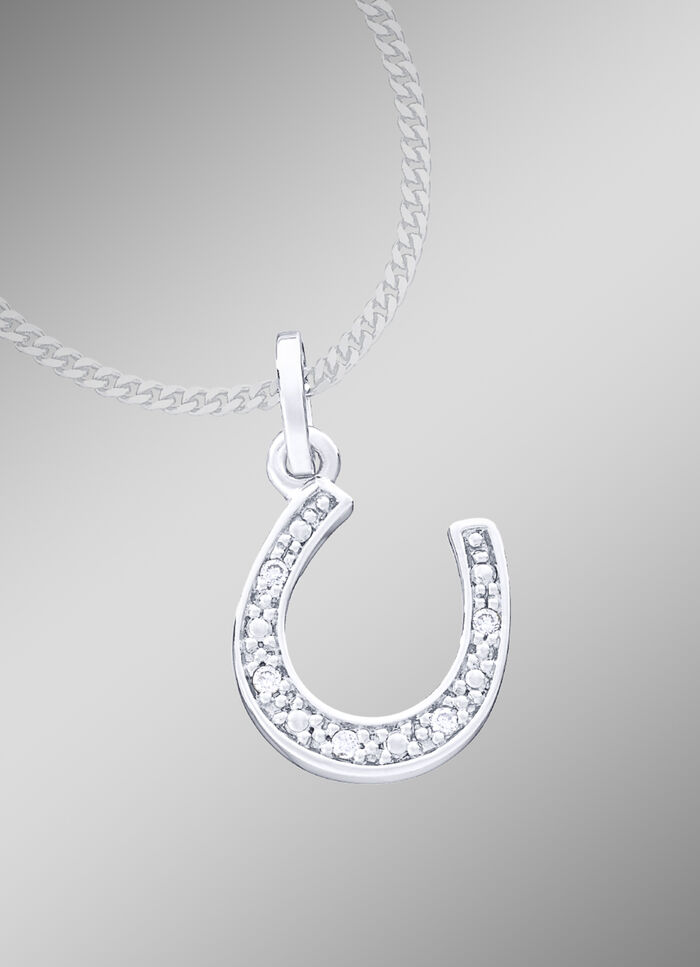 Hufeisen-Anhänger mit 5 Brillanten 