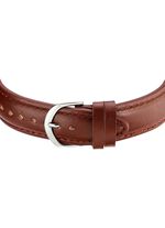 Funk-Herrenuhr mit Lederband und sprechender Zeitansage 