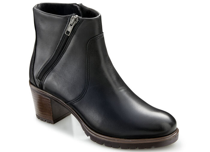 Toosoft Stiefelette aus teilweise schattiertem Rind-Nappaleder SCHWARZ