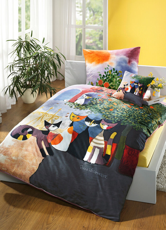 Bettwäsche-Garnitur mit Rosina Wachtmeister-Motiv BUNT
