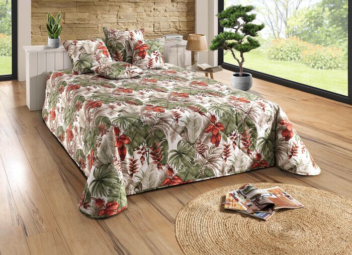 Naturnahe Tagesdecken und Kissenbez&uuml;ge BUNT