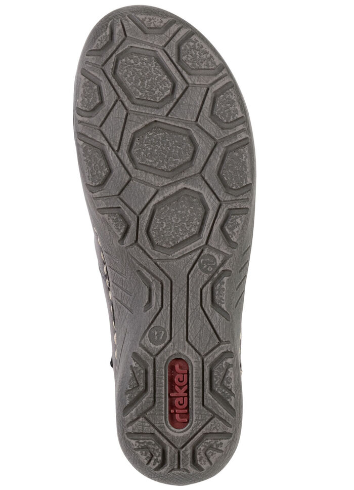 Rieker Bootie aus schattiertem Synthetikmaterial GRAU-SCHWARZ