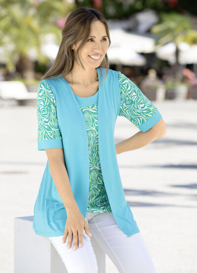 2-teiliges Set in verschlussloser Form in 2 Farben 