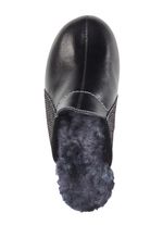 ELENA EDEN Pantoffel aus Kalb-Nappaleder SCHWARZ