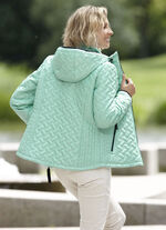 Jacke mit figurschmeichelnder Längssteppung seitlich AQUA