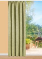 Herrlicher &Uuml;bervorhang mit aufgesticktem Dessin GR&Uuml;N