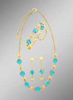 Schmuckset,  3-teilig, im Blumendesign 