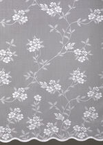 Blumenfenster-Vorhang mit Universalschienenband WEISS