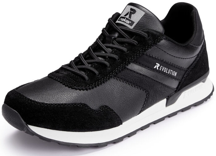 Schnür-Sneaker mit herausnehmbarem Textilfussbett SCHWARZ