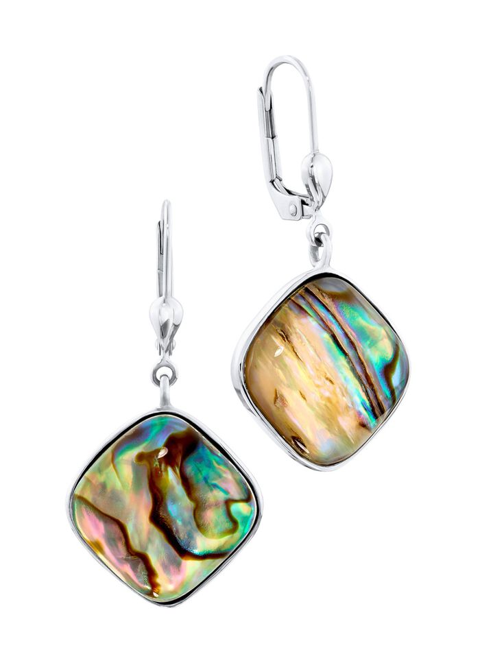 Ohrringe mit Kristall-Abalone 