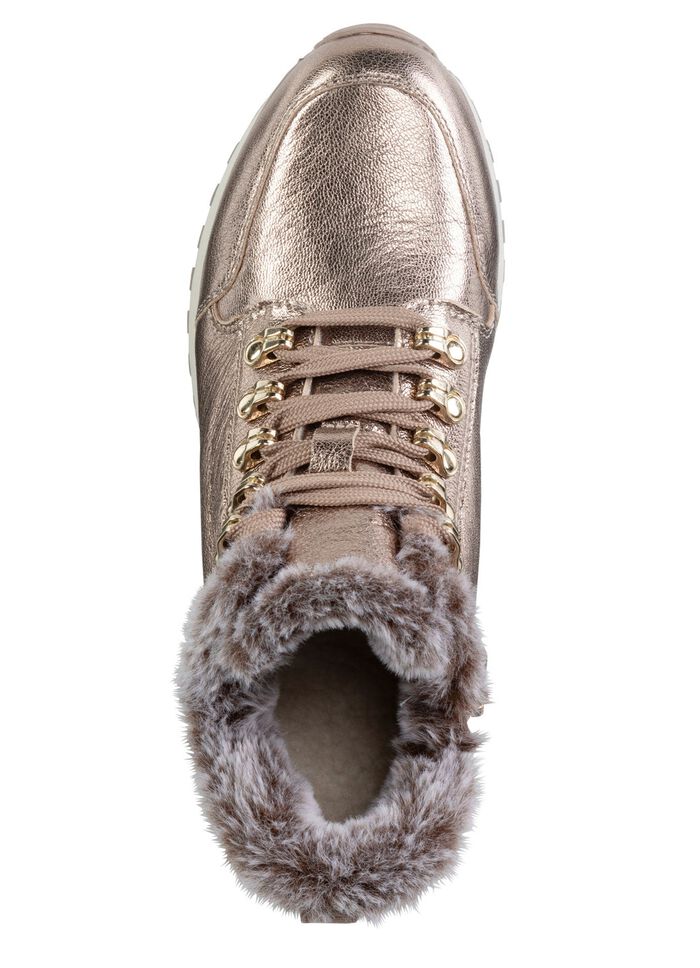 ELENA EDEN, gef&uuml;tterte Damen-Boots, Winterschuhe, Weite G, mit herausnehmbarem Fussbett GOLDBRONZE