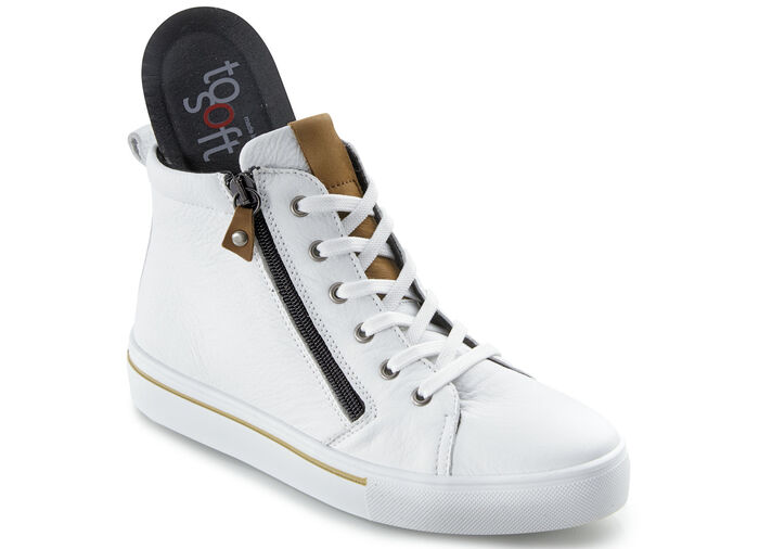 Toosoft Stiefelette mit Einsätzen in Cognac WEISS