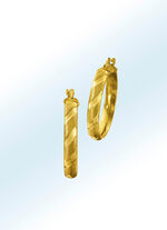 Teils mattierte Creolen 