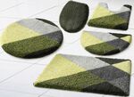 Badgarnitur mit geometrischem Muster GR&Uuml;N
