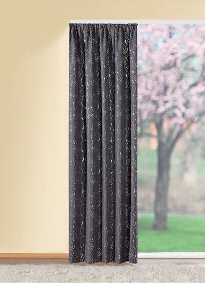 Dekoschal mit hübschem Rosen-Dessin 