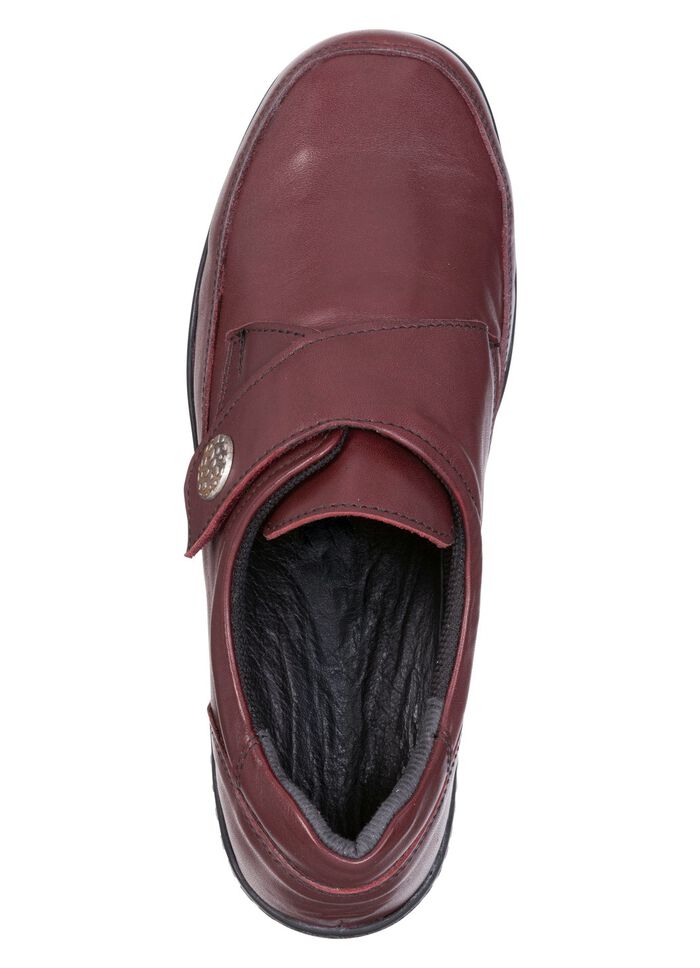 ELENA EDEN, bequeme Damen-Slipper, WeiteH, mit herausnehmbarem Fussbett BURGUND