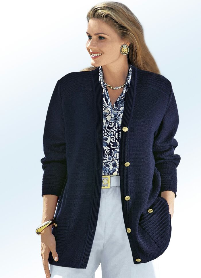 Strickjacke mit Schurwolle 