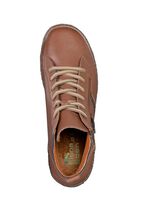 ELENA EDEN, bequeme Damen-Boots, Weite G, mit herausnehmbarem Fussbett BRAUN-ALTSILBER