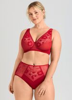 Miss Mary B&uuml;gel-BH mit floraler Elastikspitze ROT