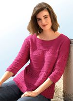 Pullover in tollem Mustermix HIMBEERE