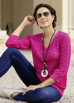 Pullover in ausgefallenem Mustermix 