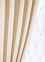 &Uuml;bervorhang-Garnitur mit Universalschienenband CREME