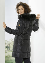 Funktions-Kurzmantel mit Raubtierfell-Dessin 