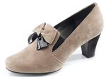 Pumps aus Samt-Chevreauleder BEIGE
