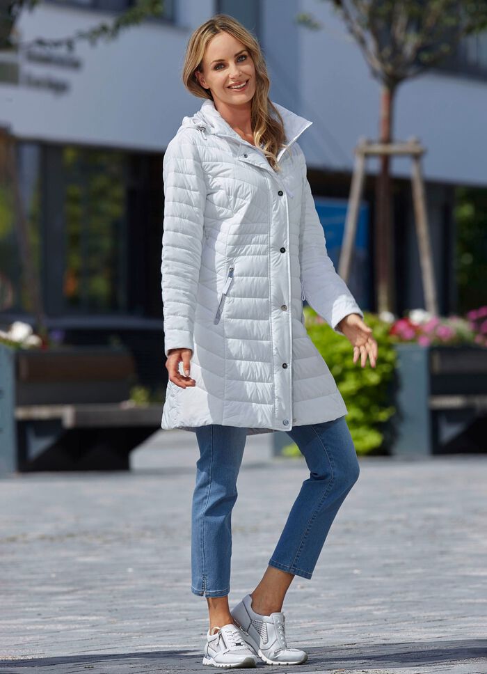 Funktions-Kurzmantel mit abnehmbarer Kapuze 