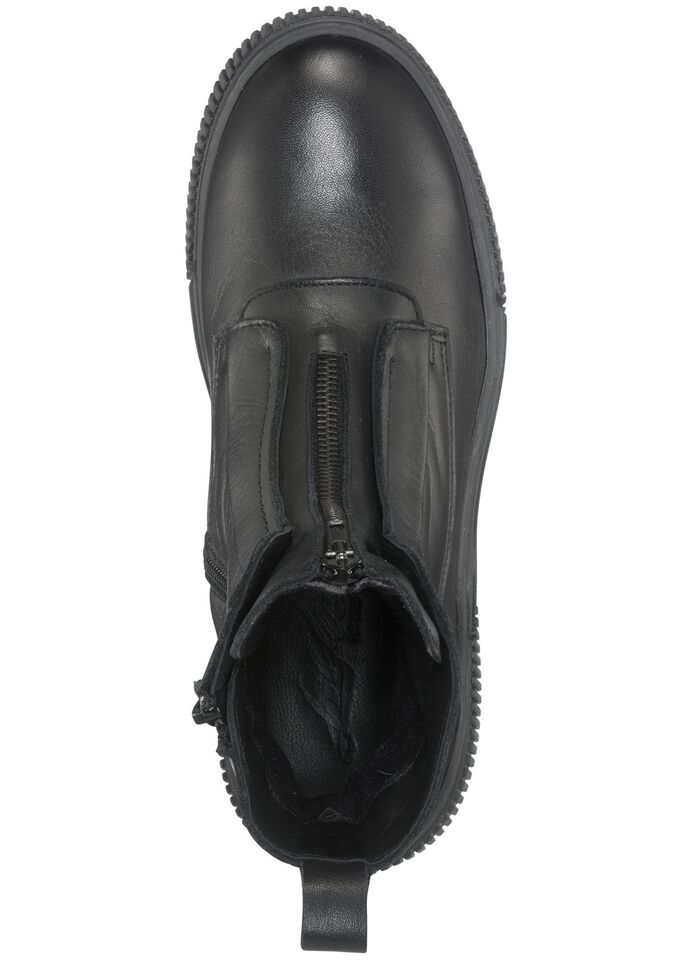 Libelle Bootie aus Nappaleder mit Zier-Reissverschluss SCHWARZ