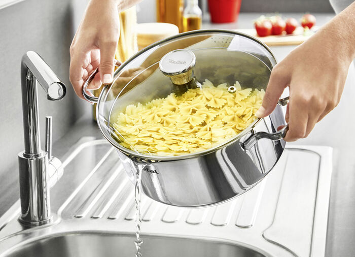 Tefal Topf-Set Duetto aus hochglanzpoliertem Edelstahl 