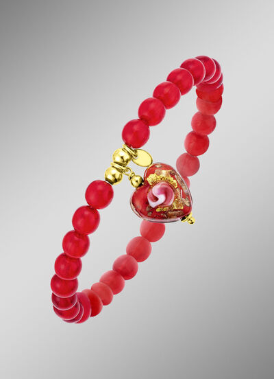 Vergoldetes Armband mit Herz-Anhänger 