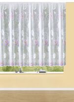 Blumenfenster-Vorhang mit Universalschienenband FLIEDER