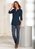 Jeans mit angesagter Tierfelldessinierung 