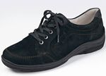 Waldl&auml;ufer, bequeme Damen-Schn&uuml;rschuhe, Weite H, mit herausnehmbarem Fussbett SCHWARZ